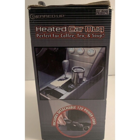 12V Portable 450ml Car Heating Cup Stainless Steel Water Coffee Bottle Warmer - Picture 3 of 5